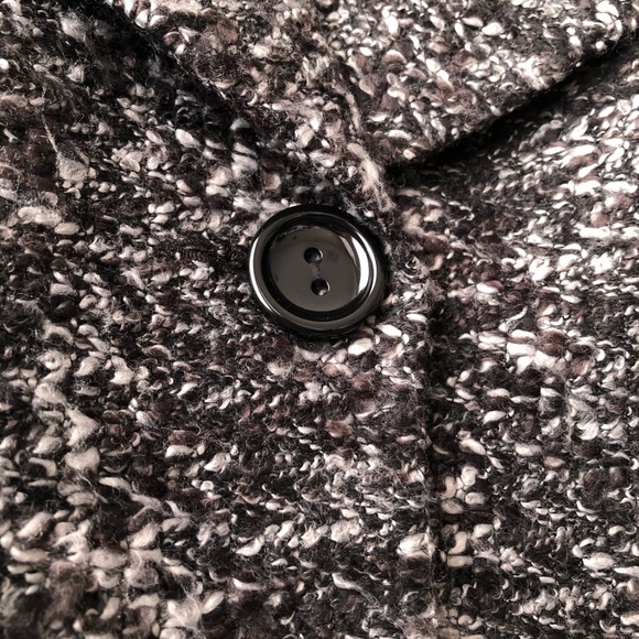 ARVIDA zigzag tweed black white knit peacoat GUC - Picture 4 of 10